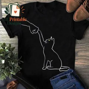 Cute Cat Fist Bump T-Shirt for Cat Lovers - Soft and Comfy Wear 1 1
