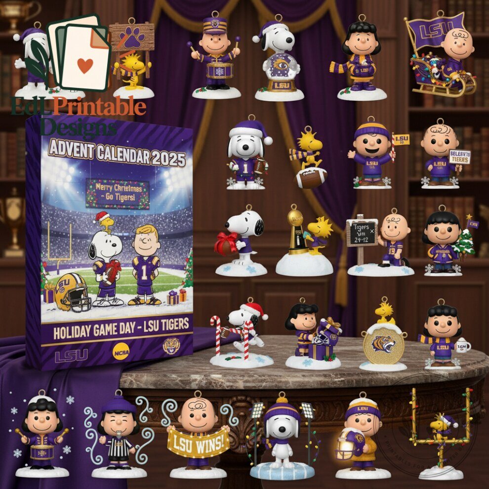 LSU Tigers Peanuts Snoopy Advent Calendar