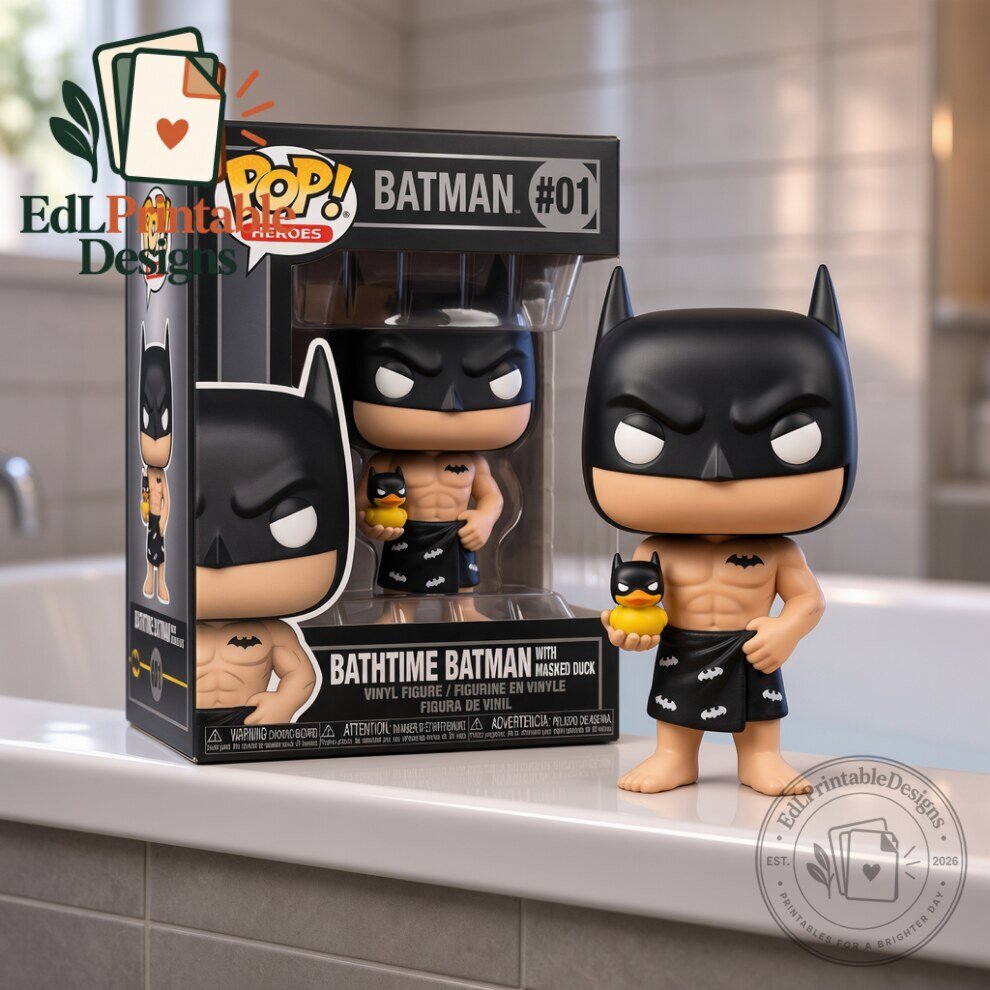 Bathtime Batman with Masked Duck Figure