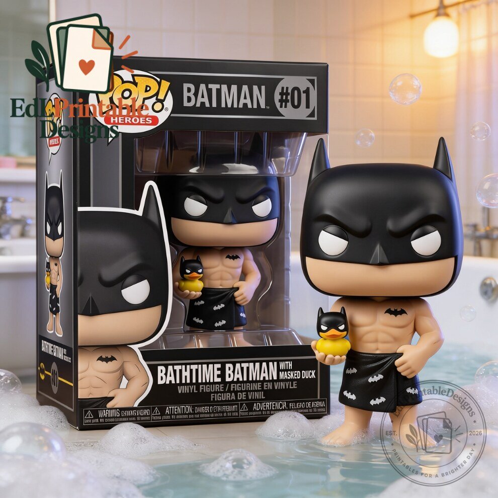 Bathtime Batman with Masked Duck Figure 4 Bathtime Batman with Masked Duck Figure