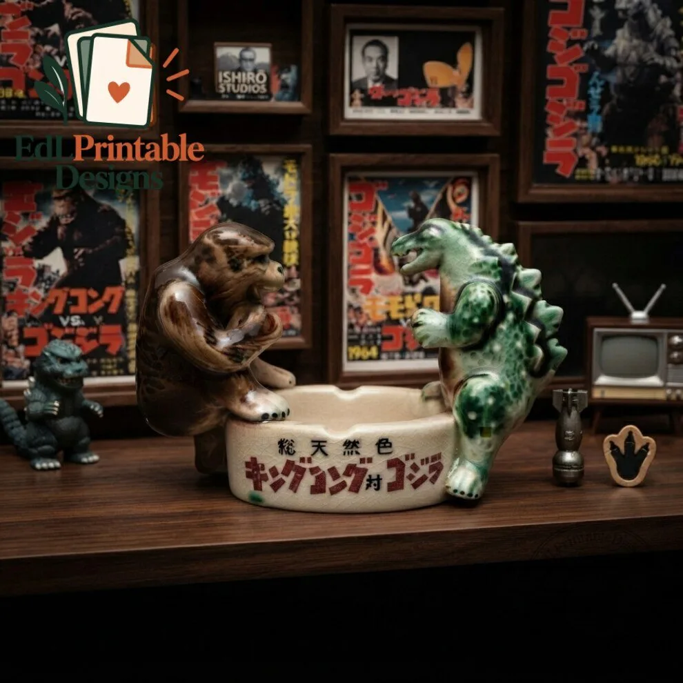 King Kong vs Godzilla Ceramic Ashtray
