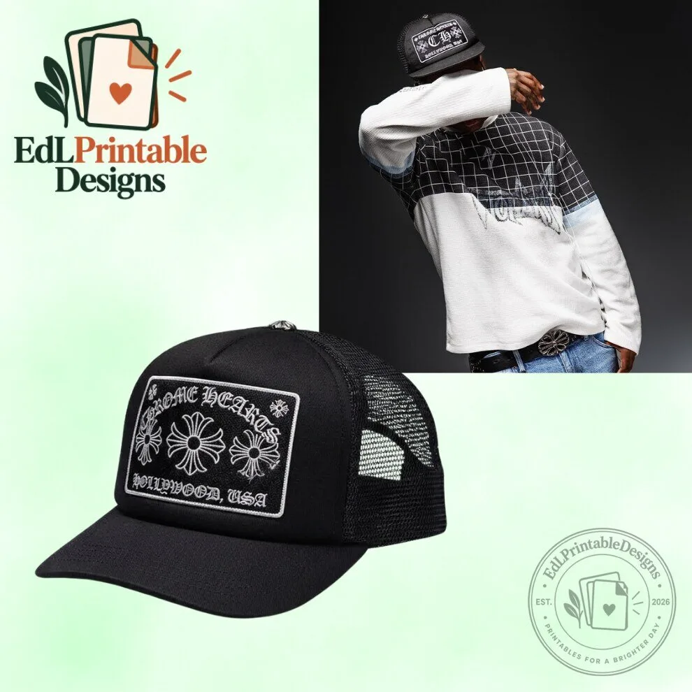 Luke Paul Chrome Hearts CH Hollywood Trucker Hat