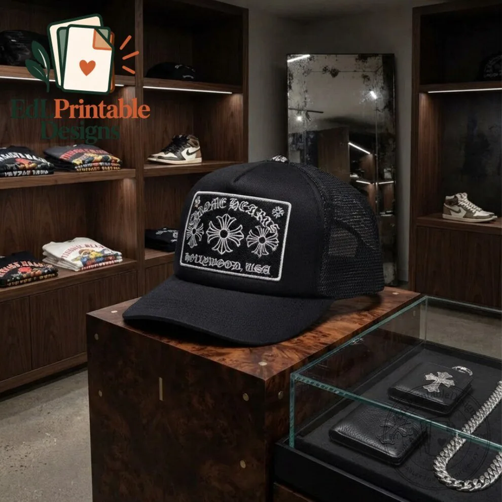 Luke Paul Chrome Hearts CH Hollywood Trucker Hat 4 Luke Paul Chrome Hearts CH Hollywood Trucker Hat