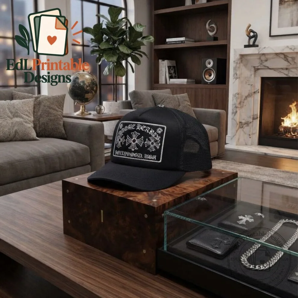 Luke Paul Chrome Hearts CH Hollywood Trucker Hat 5 Luke Paul Chrome Hearts CH Hollywood Trucker Hat