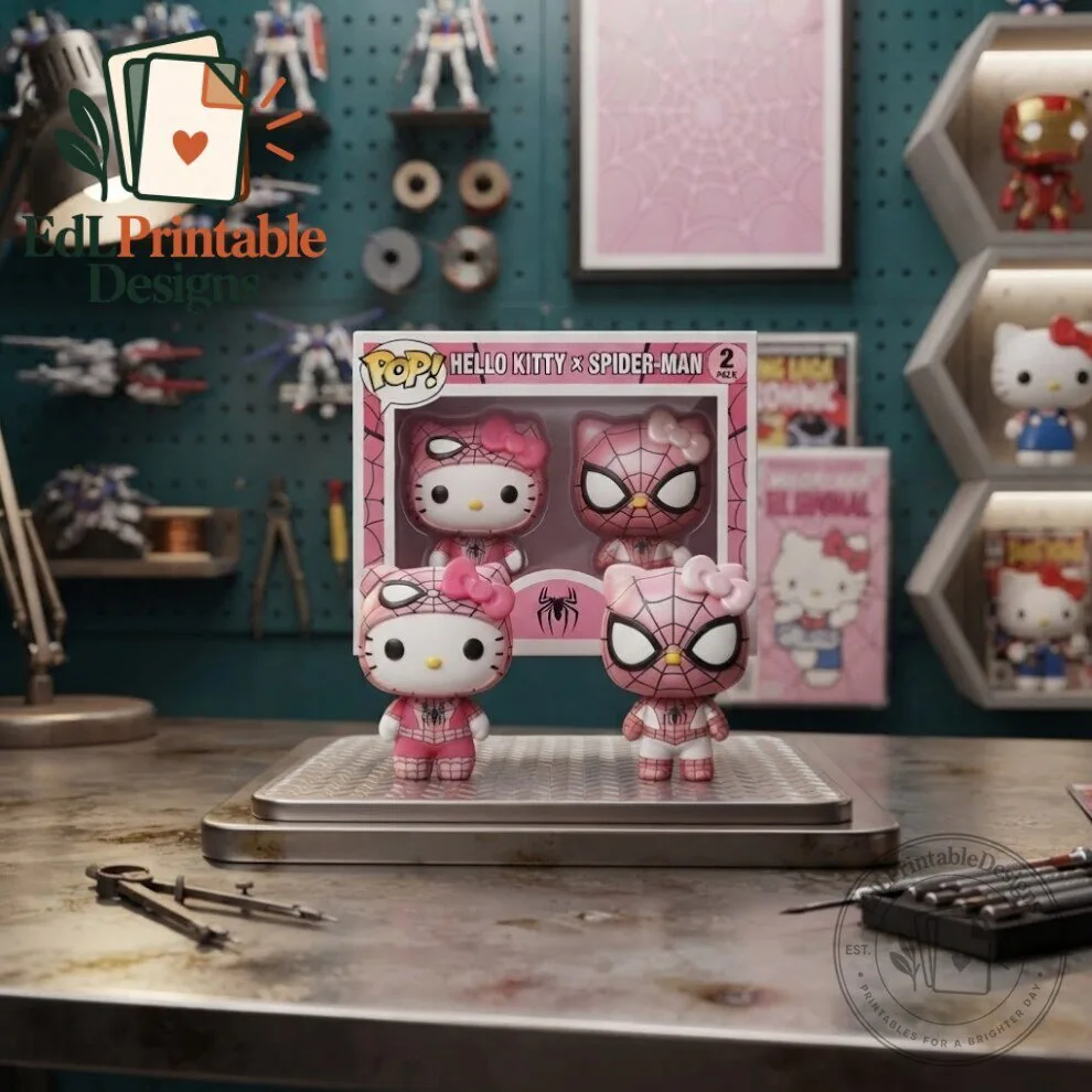 Funko Pop! Hello Kitty x Spider-Man Vinyl Figure 2-Pack Collector Edition 4 Funko Pop! Hello Kitty x Spider-Man Vinyl Figure 2-Pack Collector Edition