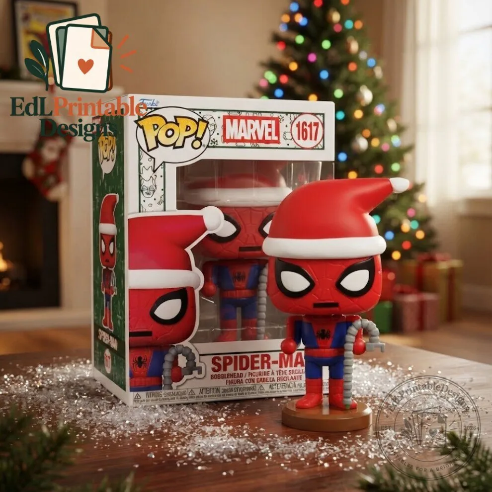Funko Pop! Marvel Holiday Spider-Man Figure with Santa Hat Collector Edition