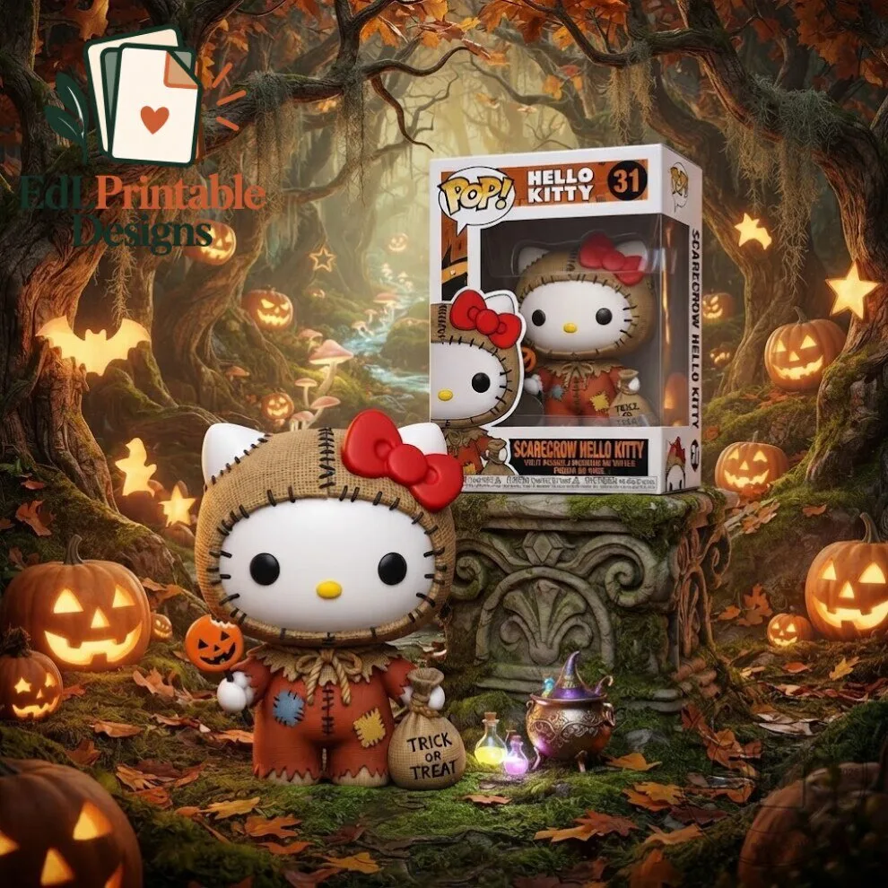 Hello Kitty Scarecrow Halloween Pop Figure