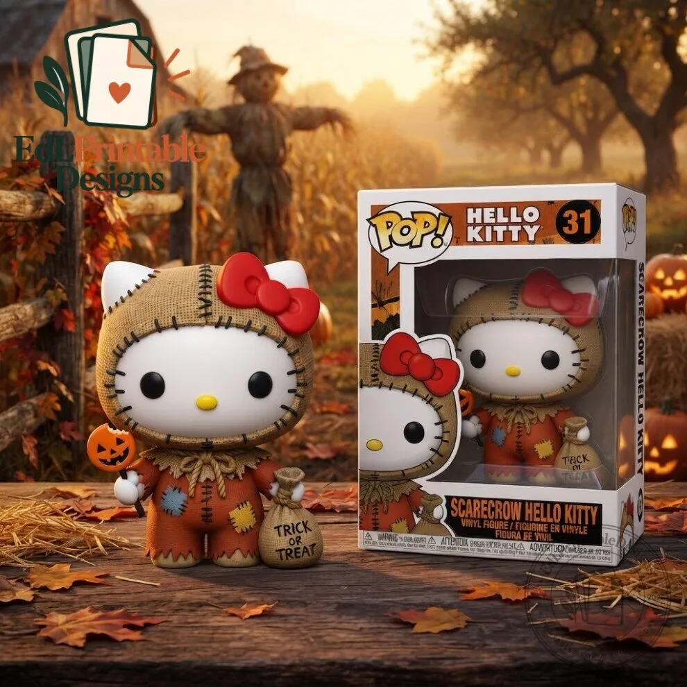 Hello Kitty Scarecrow Halloween Pop Figure 4 Hello Kitty Scarecrow Halloween Pop Figure