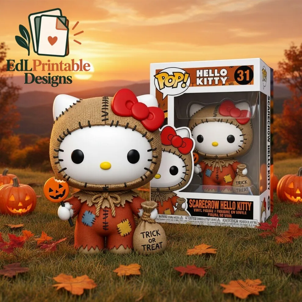 Hello Kitty Scarecrow Halloween Pop Figure 5 Hello Kitty Scarecrow Halloween Pop Figure