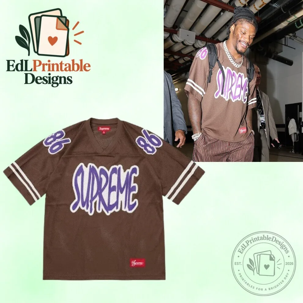 Lamar Jackson Supreme Reflective Football Jersey