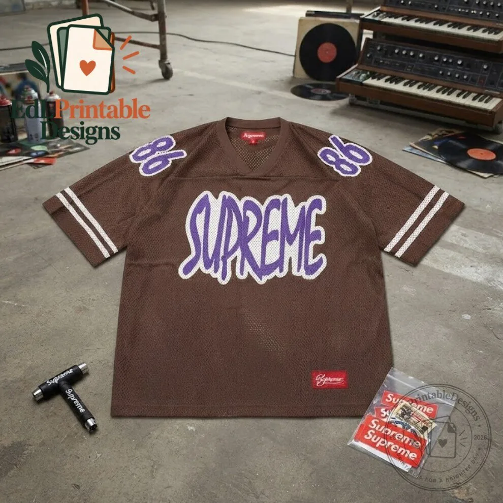 Lamar Jackson Supreme Reflective Football Jersey 4 Lamar Jackson Supreme Reflective Football Jersey