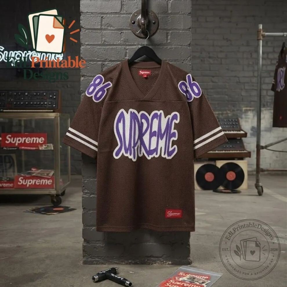 Lamar Jackson Supreme Reflective Football Jersey 5 Lamar Jackson Supreme Reflective Football Jersey