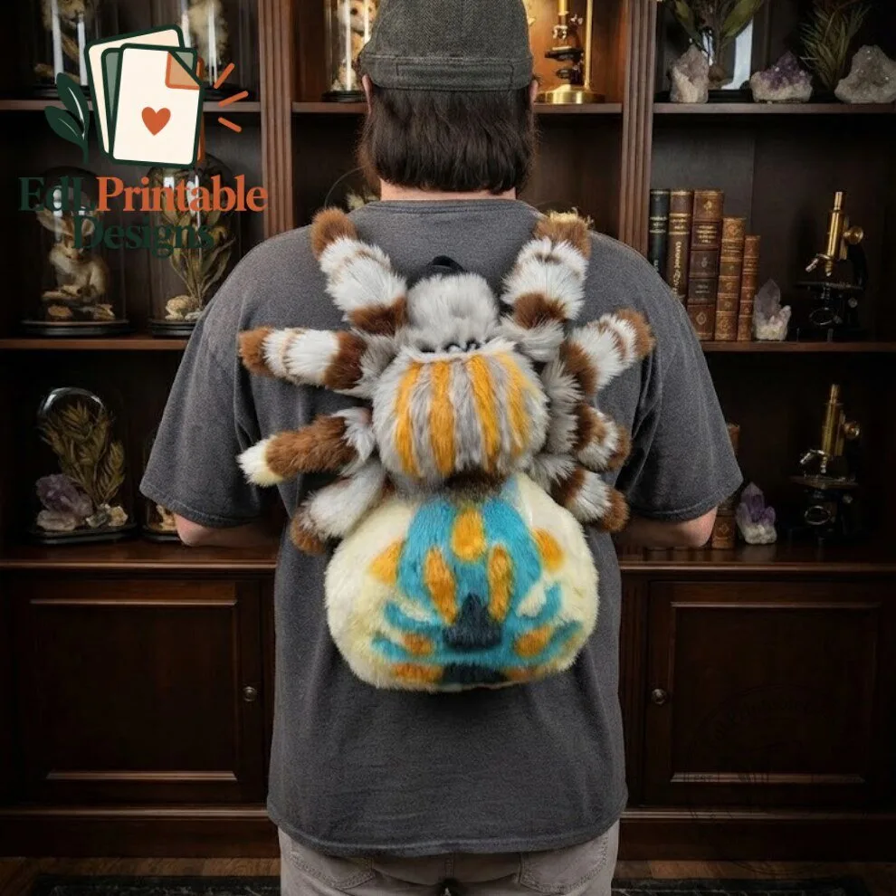 Fuzzy Tarantula Plush Backpack Cute Spider Daypack