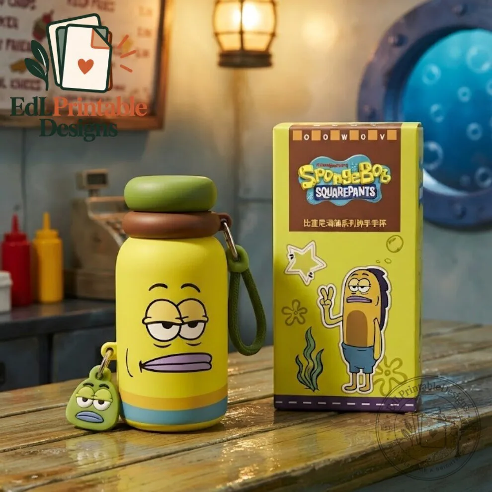 Spongebob Squarepants Cartoon Insulated Water Bottle