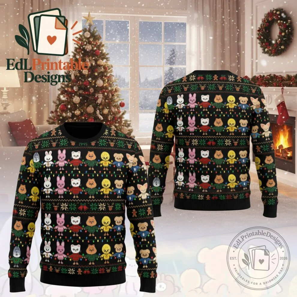 Fairy Light Skzoo Merry Christmas Stay Ugly Christmas Sweater 4 Fairy Light Skzoo Merry Christmas Stay Ugly Christmas Sweater