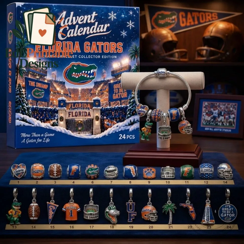 Florida Gators Advent Calendar Charm Bracelet Set