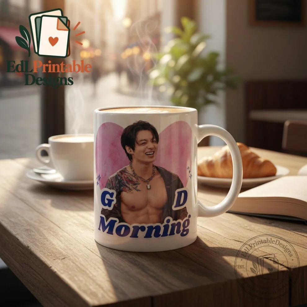 Good Morning BTS Jungkook Mug Novelty Gift 4 Good Morning BTS Jungkook Mug Novelty Gift