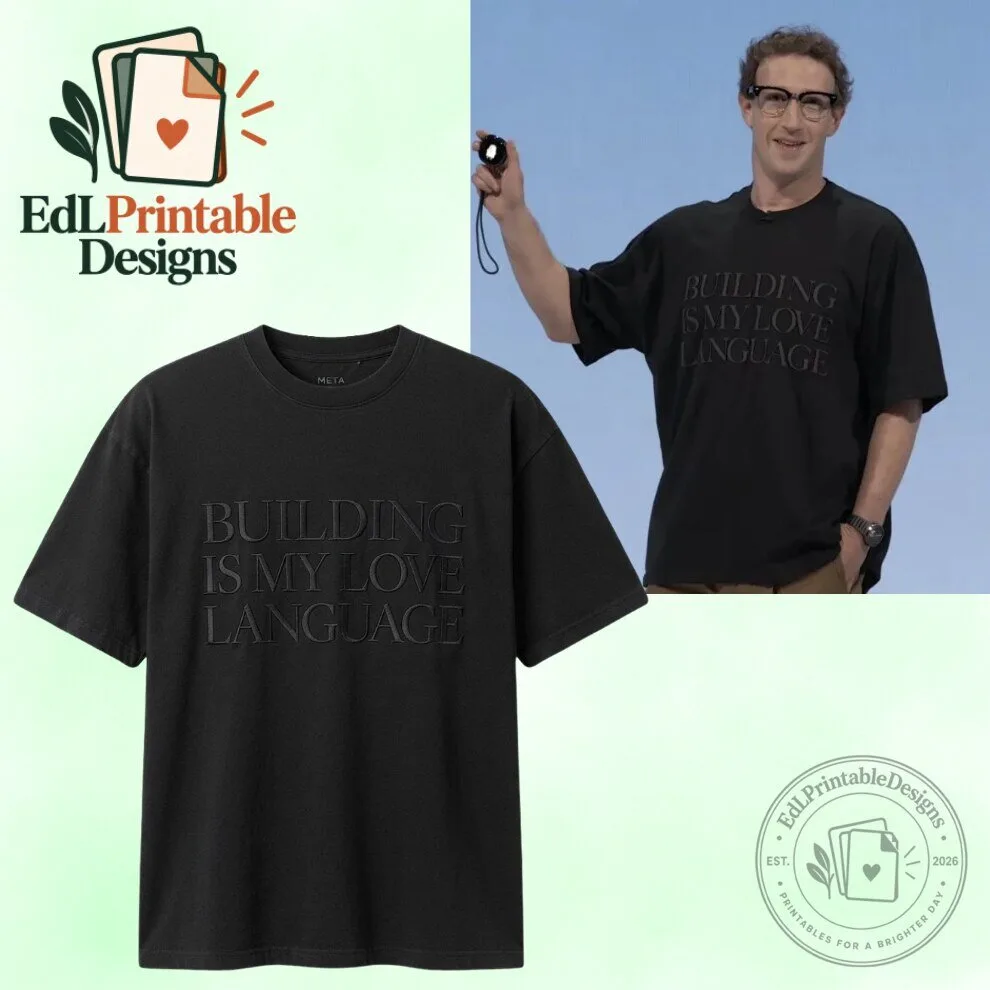Mark Zuckerberg Building Is My Love Language Shirt