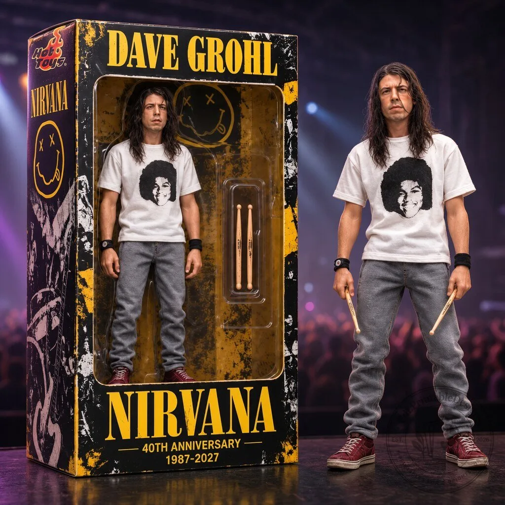 Dave Grohl Nirvana 40th Anniversary Collector Hot Toys Figure 3 Dave Grohl Nirvana 40th Anniversary Collector Hot Toys Figure