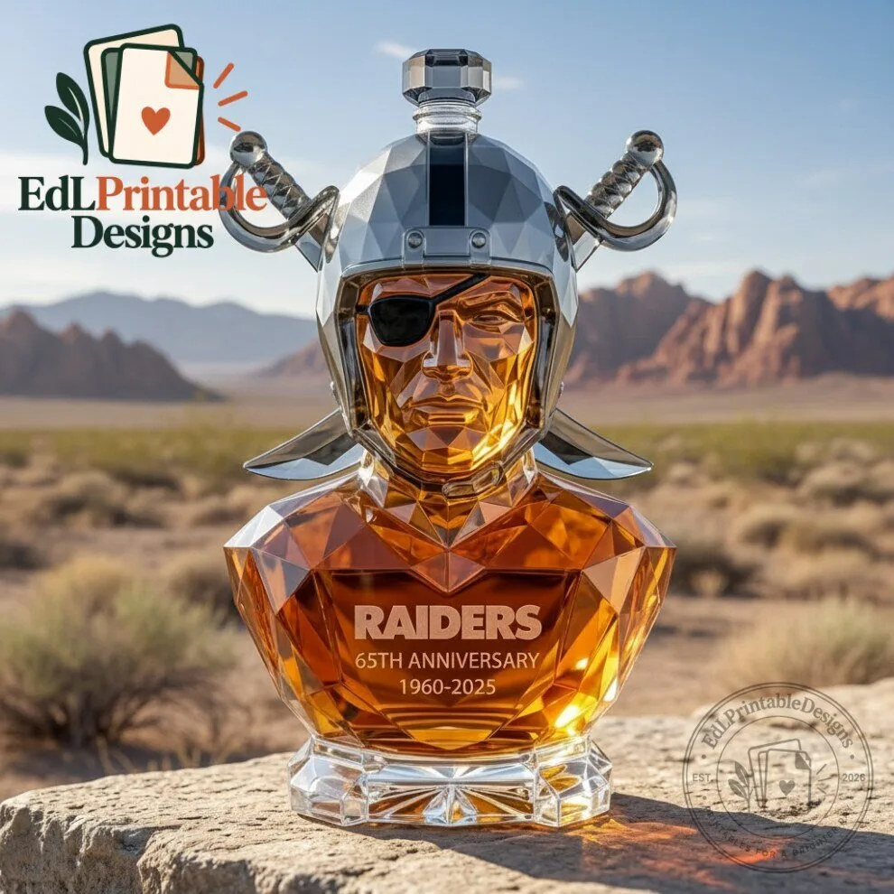 Raiders 65th Anniversary Collector Whiskey Bottle 4 Raiders 65th Anniversary Collector Whiskey Bottle